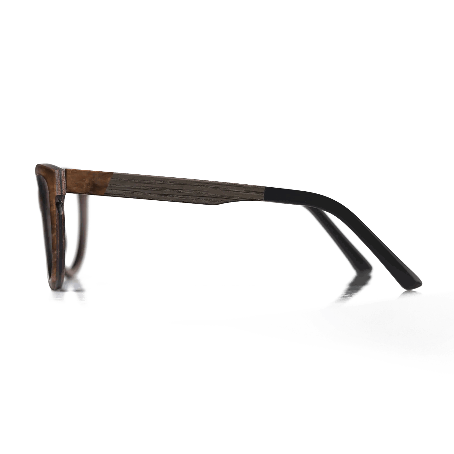 Fumed Oak,Walnut: Straight Grain,Walnut Burl: Angle Cut - The Rebel - Round - SIRIS wood optic