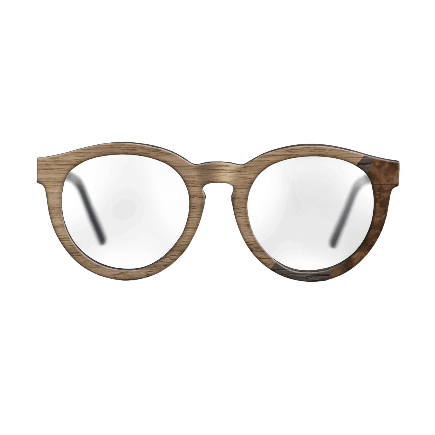 Fumed Oak,Walnut: Straight Grain,Walnut Burl: Angle Cut - The Rebel - Round - SIRIS wood optic