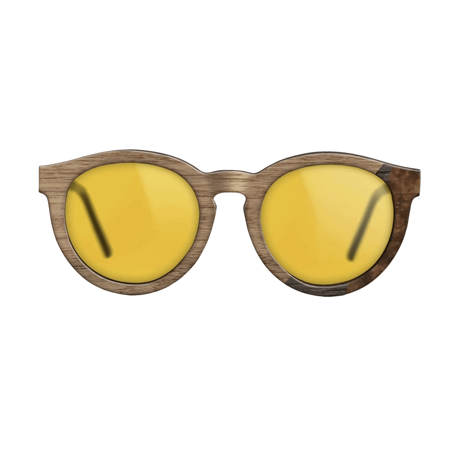 Fumed Oak,Walnut: Straight Grain,Walnut Burl: Angle Cut - The Rebel - Round - SIRIS wood optic