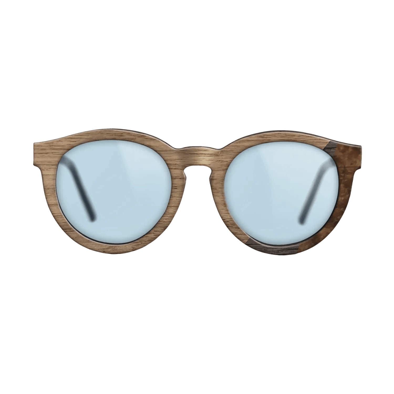 Fumed Oak,Walnut: Straight Grain,Walnut Burl: Angle Cut - The Rebel - Round - SIRIS wood optic