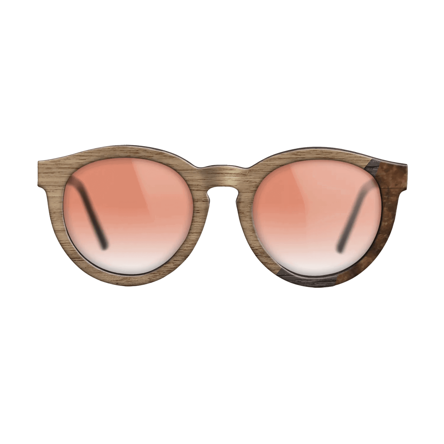 Fumed Oak,Walnut: Straight Grain,Walnut Burl: Angle Cut - The Rebel - Round - SIRIS wood optic