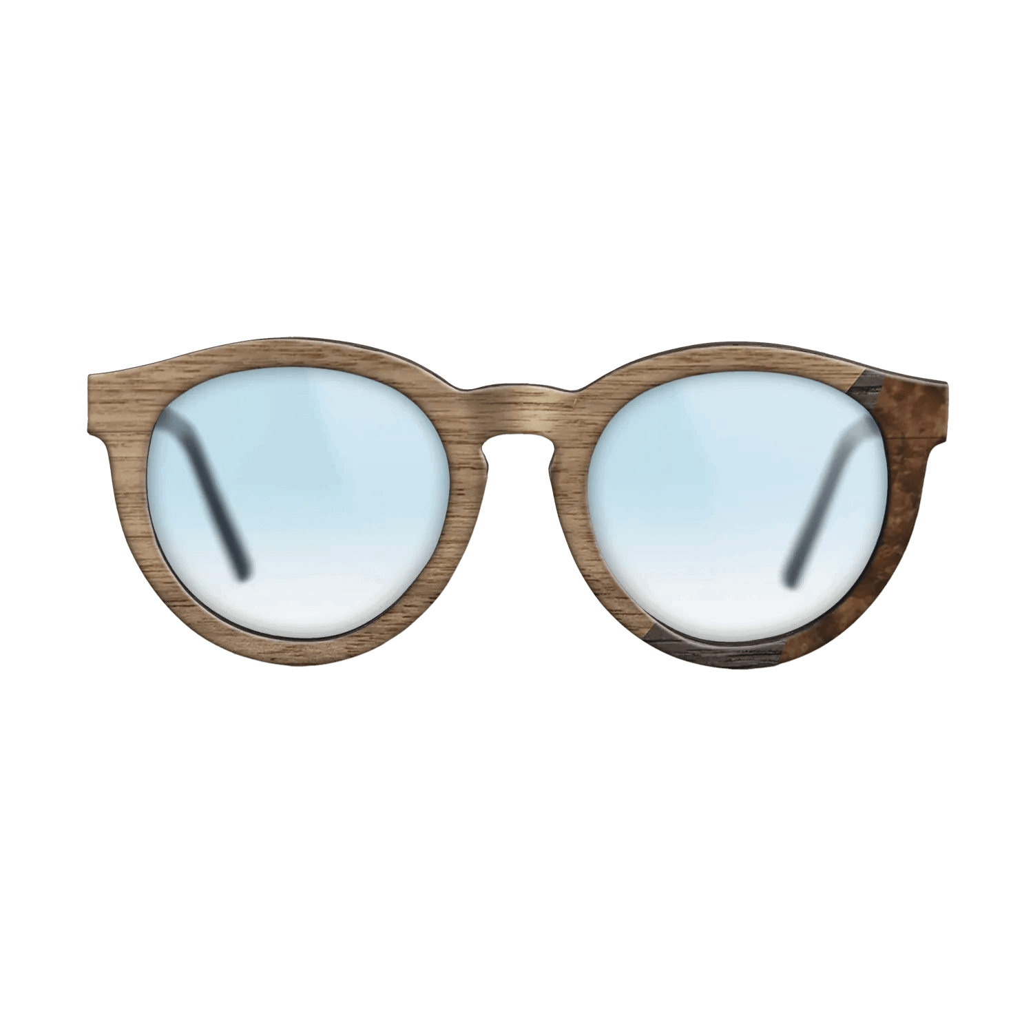 Fumed Oak,Walnut: Straight Grain,Walnut Burl: Angle Cut - The Rebel - Round - SIRIS wood optic