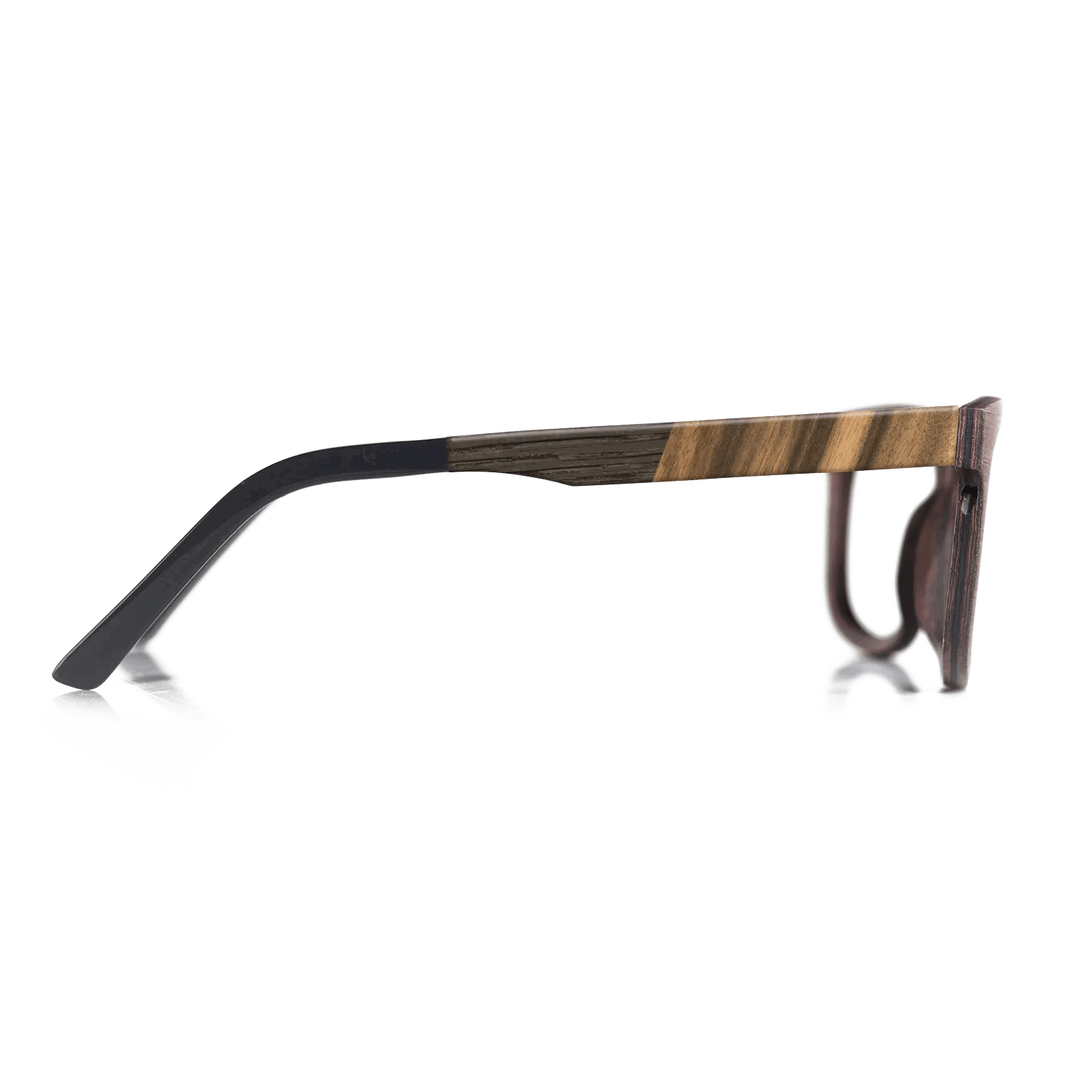 Fumed Oak,Walnut: Straight Grain,Walnut Claro Light,Zebrawood Reconstituted: Angle Cut - The Hero - Square - 1341 - SIRIS wood optic