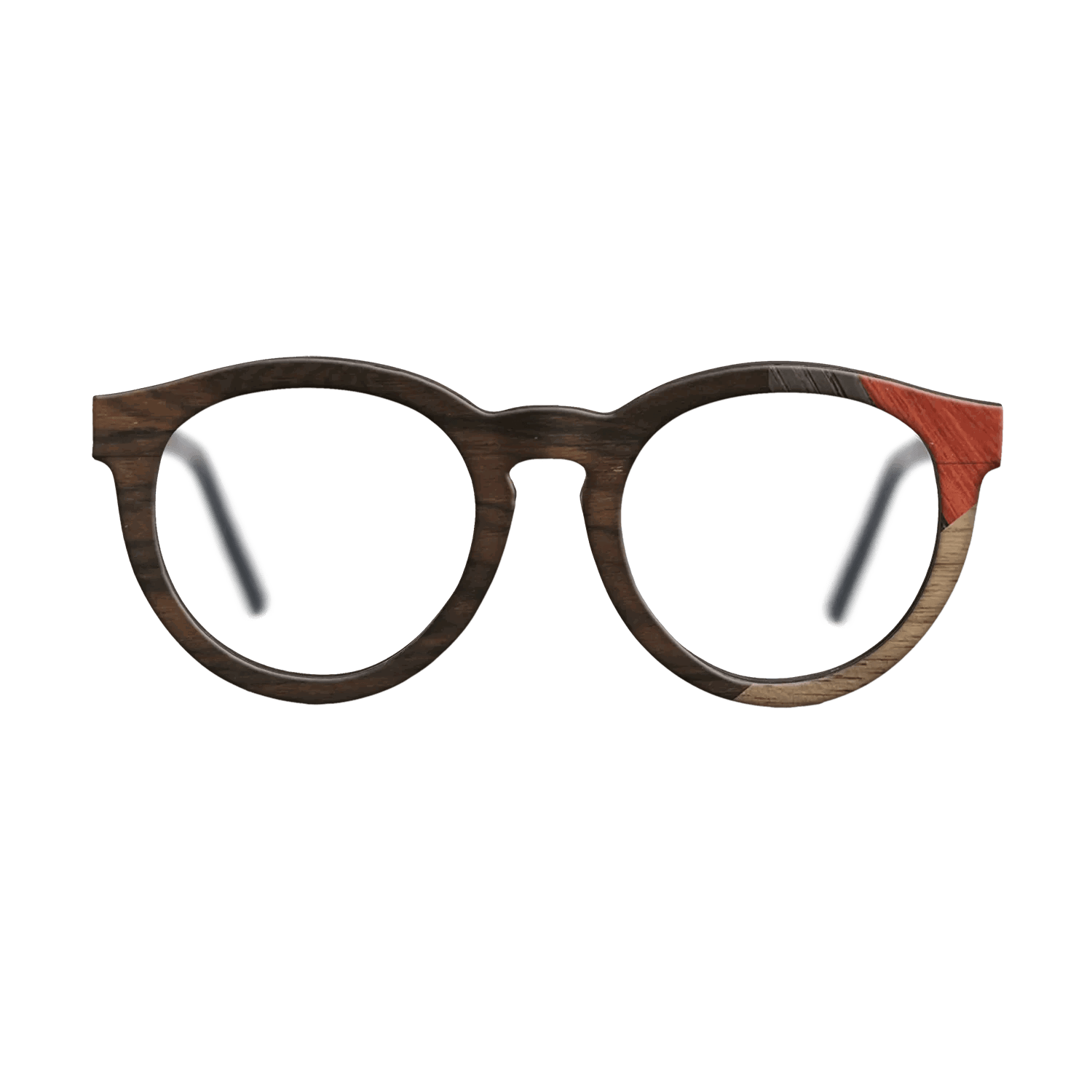 Fumed Oak,Walnut: Straight Grain,Ziricote Dark Quartered,Poplar Dyed: Red: Mosaic - The Rebel - Round - 729 - SIRIS wood optic