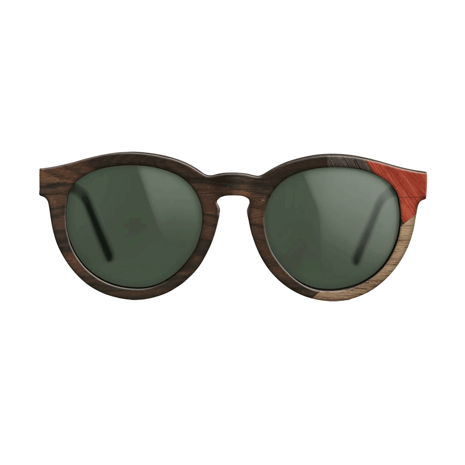 Fumed Oak,Walnut: Straight Grain,Ziricote Dark Quartered,Poplar Dyed: Red: Mosaic - The Rebel - Round - 729 - SIRIS wood optic