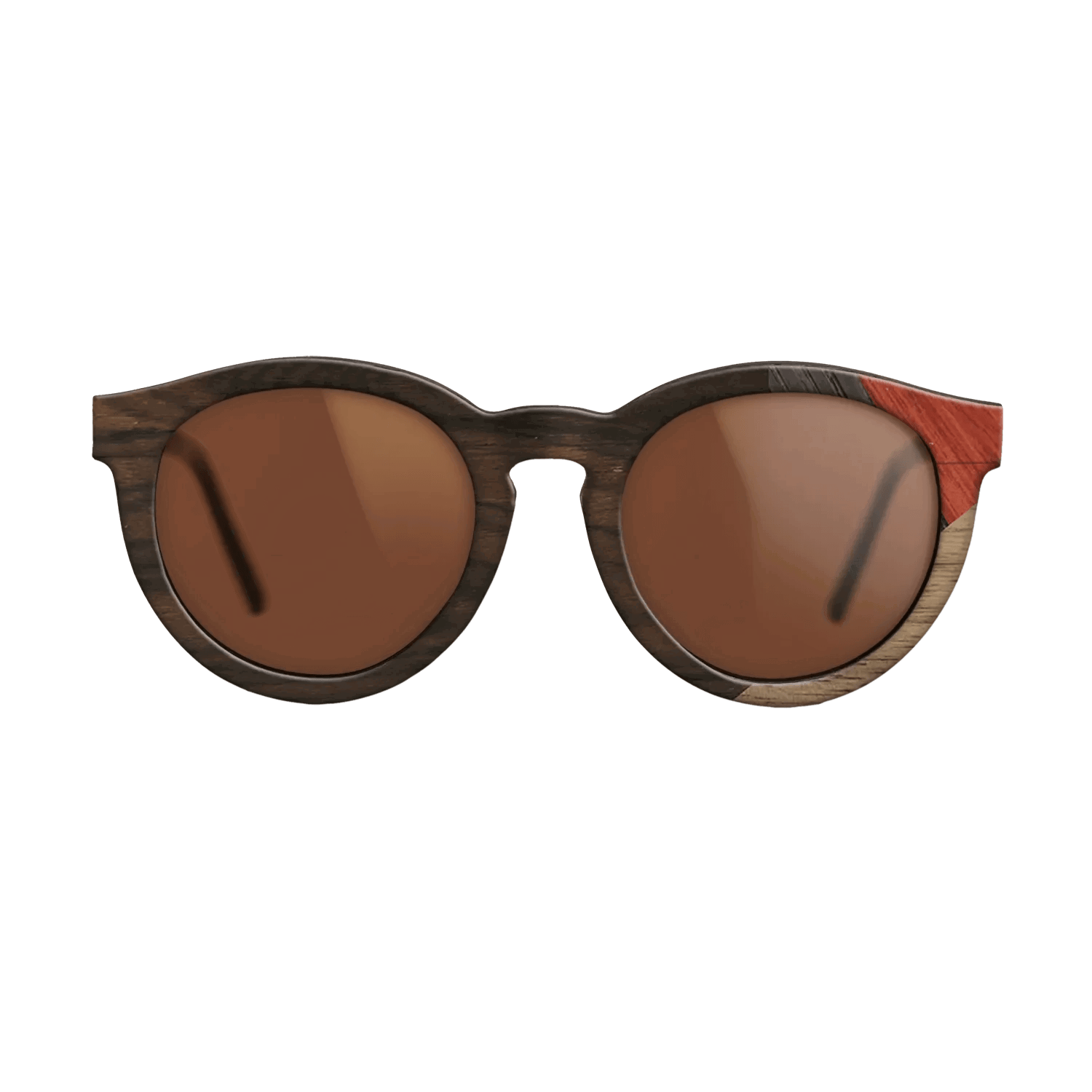 Fumed Oak,Walnut: Straight Grain,Ziricote Dark Quartered,Poplar Dyed: Red: Mosaic - The Rebel - Round - 729 - SIRIS wood optic