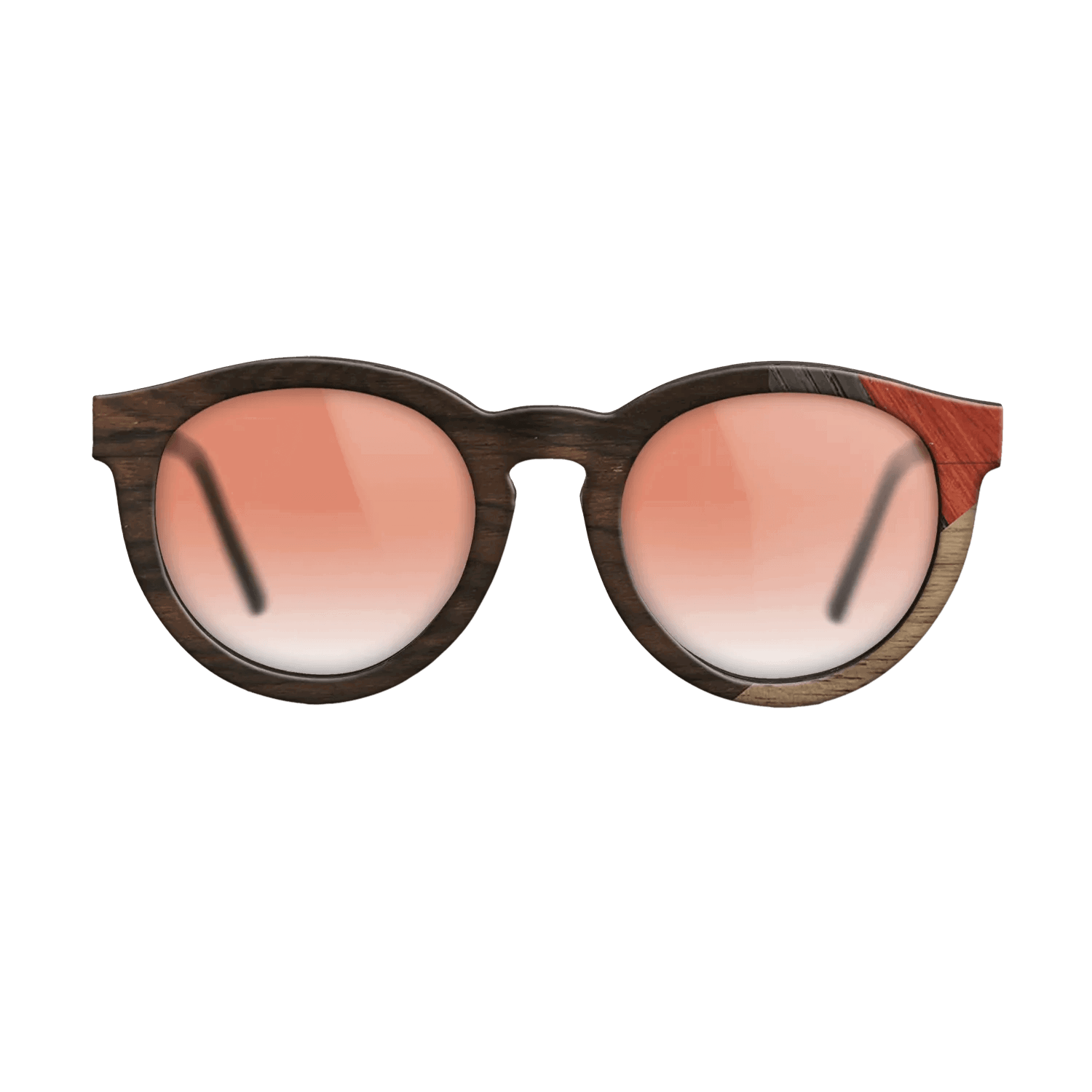 Fumed Oak,Walnut: Straight Grain,Ziricote Dark Quartered,Poplar Dyed: Red: Mosaic - The Rebel - Round - 729 - SIRIS wood optic