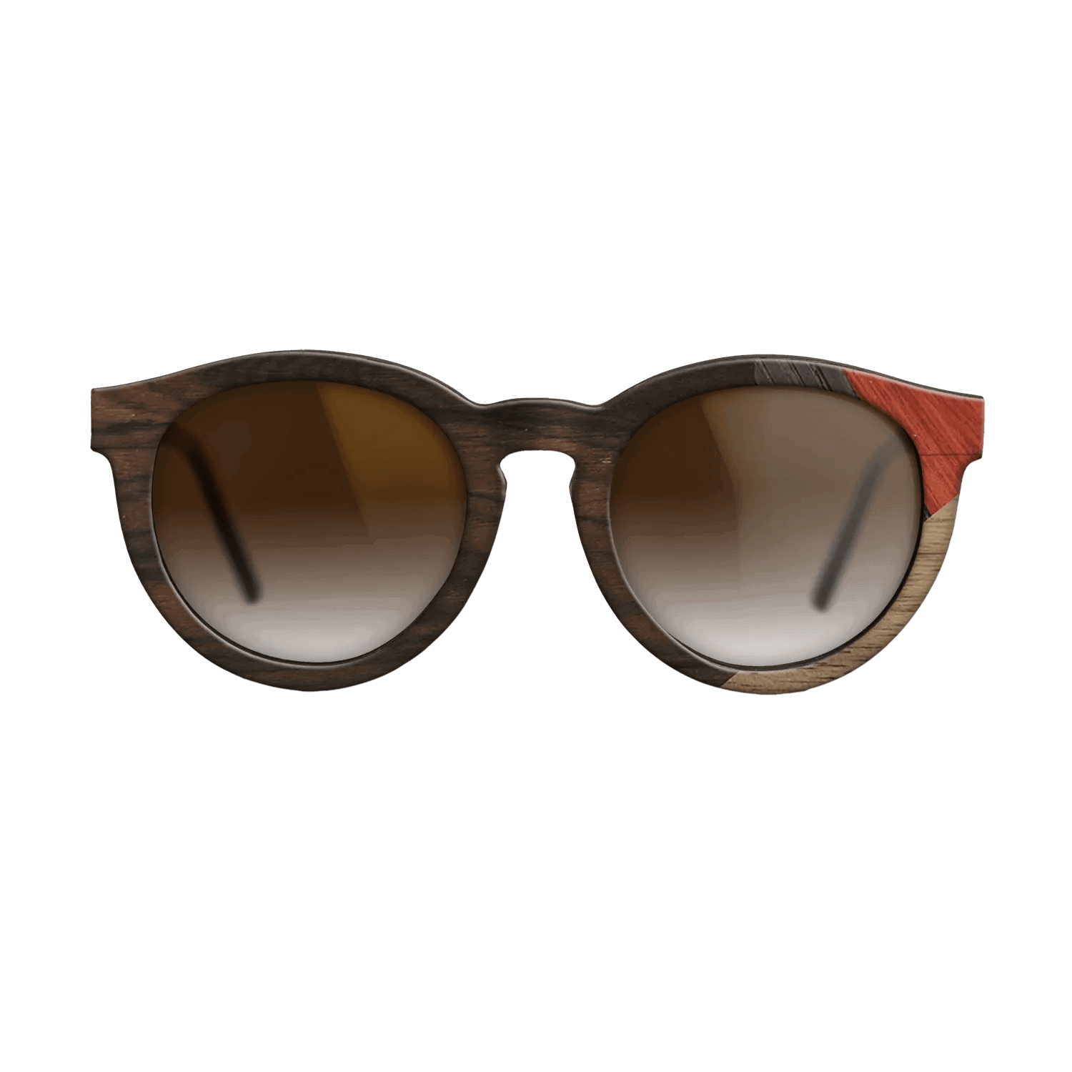 Fumed Oak,Walnut: Straight Grain,Ziricote Dark Quartered,Poplar Dyed: Red: Mosaic - The Rebel - Round - 729 - SIRIS wood optic