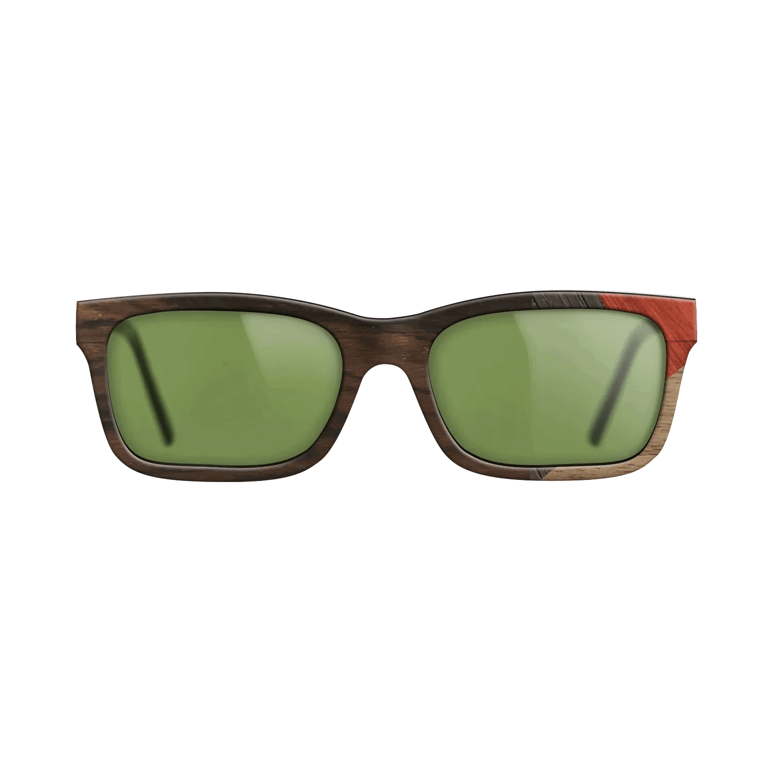 Fumed Oak,Walnut: Straight Grain,Ziricote Dark Quartered,Poplar Dyed: Red: Mosaic - The Sage - Rectangle - 729 - SIRIS wood optic