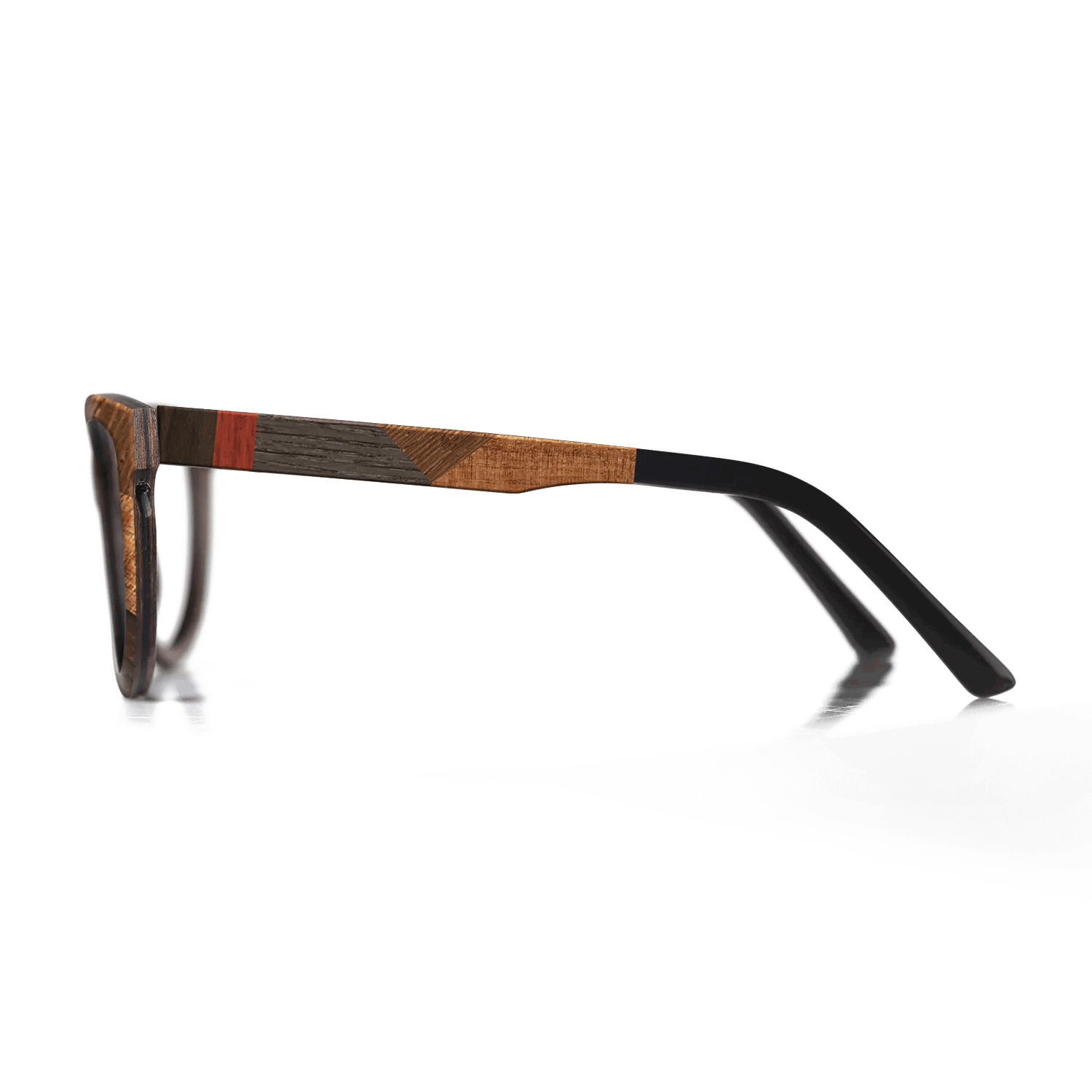 Fumed Oak,Wenge,Koa,Poplar Dyed: Red,Ziricote Dark Quartered: Fractal - The Rebel - Round - 775 - SIRIS wood optic