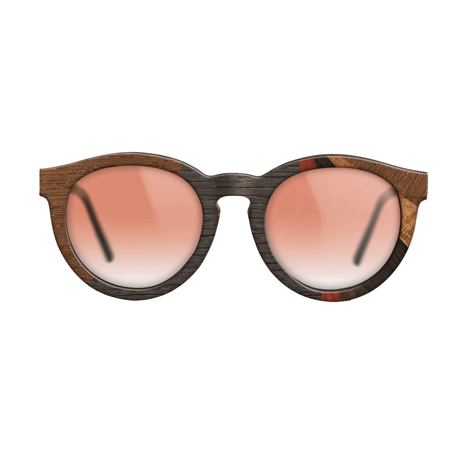 Fumed Oak,Wenge,Koa,Poplar Dyed: Red,Ziricote Dark Quartered: Fractal - The Rebel - Round - 775 - SIRIS wood optic