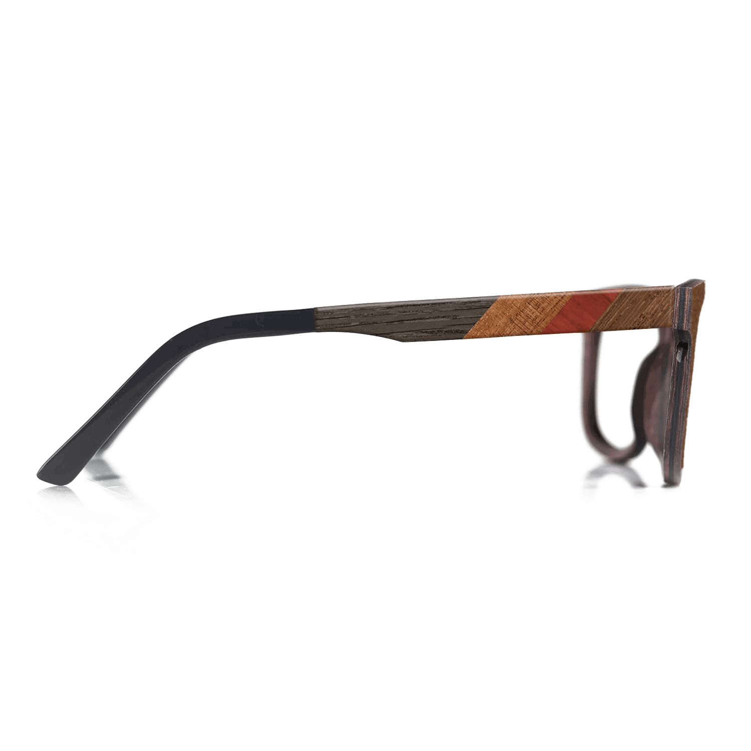 Fumed Oak,Wenge,Koa,Poplar Dyed: Red,Ziricote Dark Quartered: Fractal - The Sage - Rectangle - 775 - SIRIS wood optic