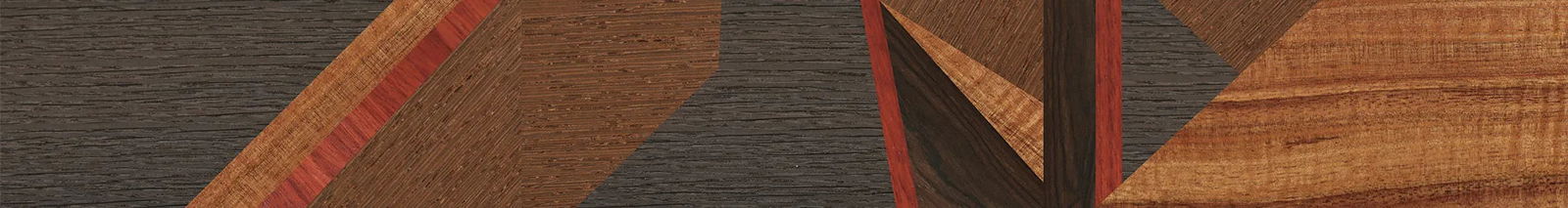 Fumed Oak,Wenge,Koa,Poplar Dyed: Red,Ziricote Dark Quartered: Fractal - The Sage - Rectangle - 775 - SIRIS wood optic