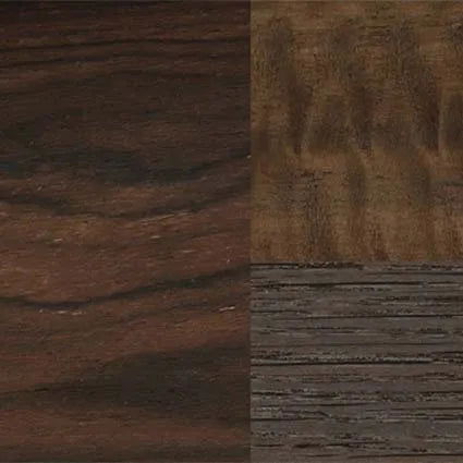 Fumed Oak,Ziricote Dark Quartered: Cubic Cuts - The Hero - Square - SIRIS wood optic