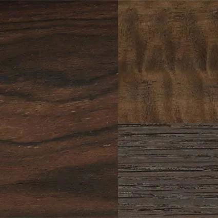 Fumed Oak,Ziricote Dark Quartered: Cubic Cuts - The Rebel - Round - SIRIS wood optic