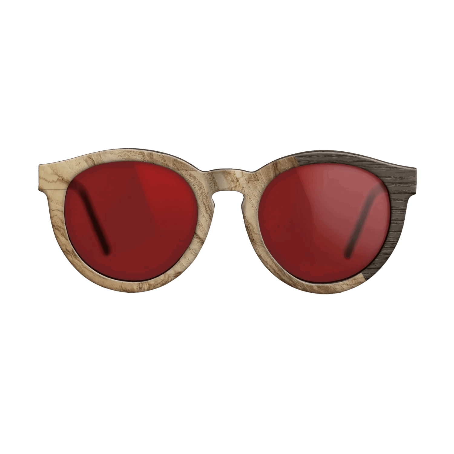 Fumed Oak,Ziricote Dark Quartered: Cubic Cuts - The Rebel - Round - SIRIS wood optic