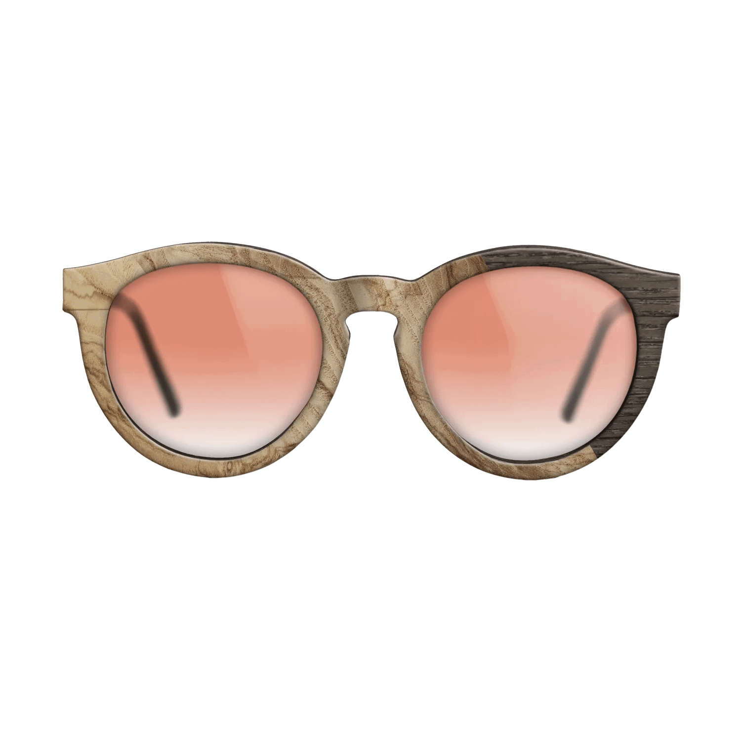 Fumed Oak,Ziricote Dark Quartered: Cubic Cuts - The Rebel - Round - SIRIS wood optic