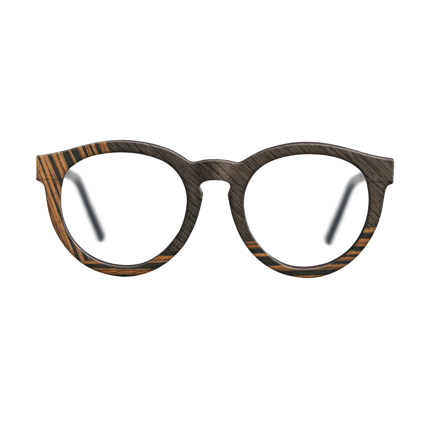 Fumed Oak,Ziricote Dark Quartered,Italian Ebony: Angle Cut - The Rebel - Round - 1552 - SIRIS wood optic