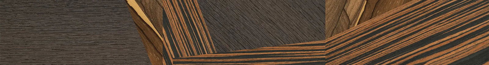 Fumed Oak,Ziricote Dark Quartered,Italian Ebony: Angle Cut - The Sage - Rectangle - 1552 - SIRIS wood optic