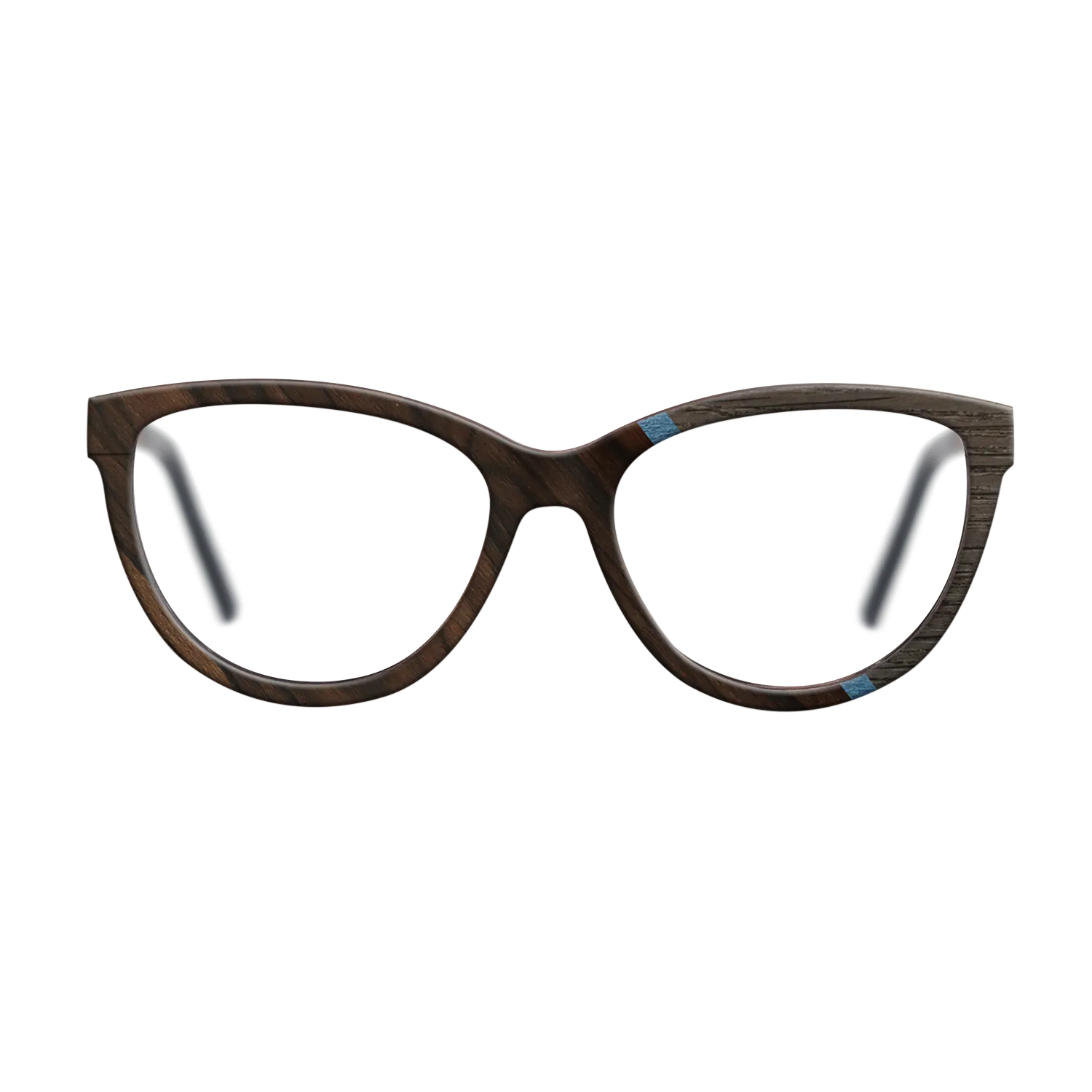 Fumed Oak,Ziricote Dark Quartered,Poplar Dyed: Blue Denim,Royal White Ebony: Angle Cut - The Maiden - Cat - 740 - SIRIS wood optic