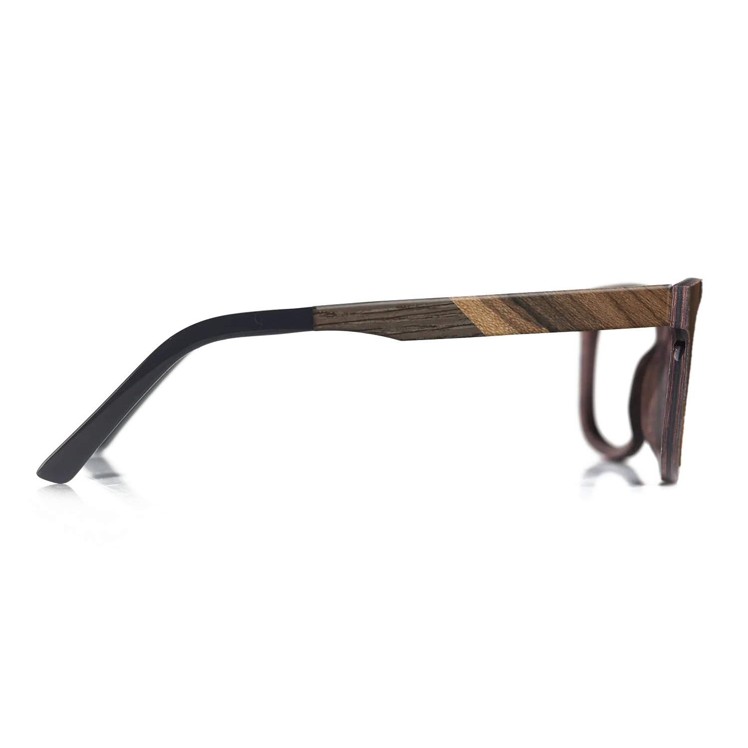 Fumed Oak,Ziricote Dark Quartered,Poplar Dyed: Blue Denim,Royal White Ebony: Angle Cut - The Maiden - Cat - 740 - SIRIS wood optic