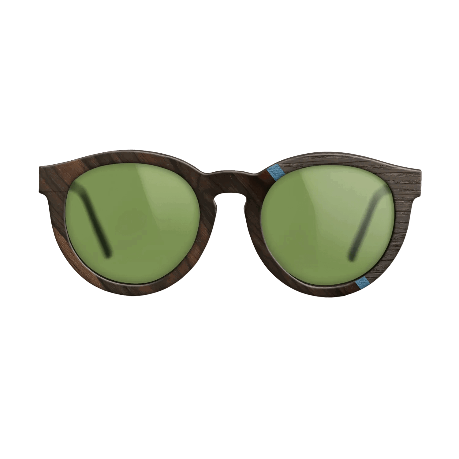 Fumed Oak,Ziricote Dark Quartered,Poplar Dyed: Blue Denim,Royal White Ebony: Angle Cut - The Rebel - Round - 740 - SIRIS wood optic