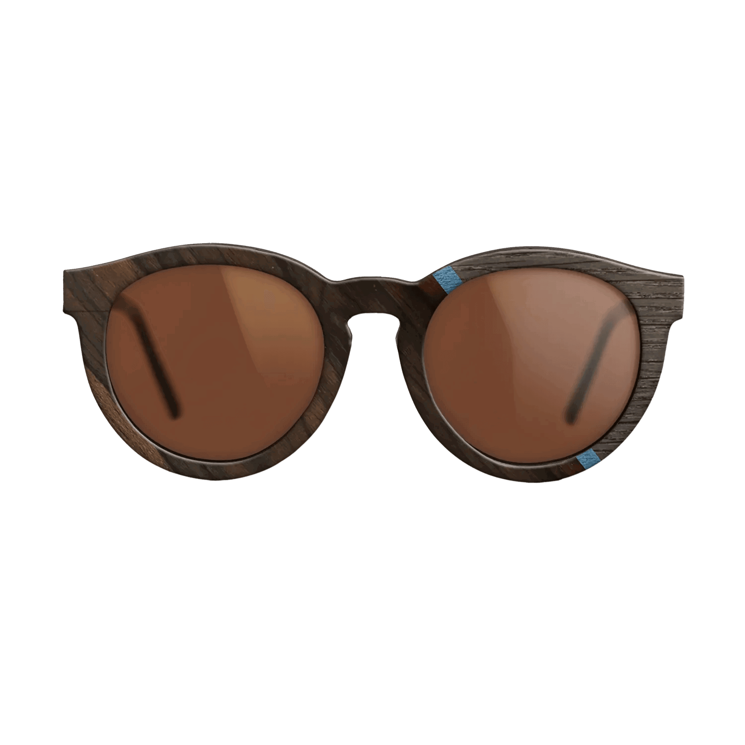 Fumed Oak,Ziricote Dark Quartered,Poplar Dyed: Blue Denim,Royal White Ebony: Angle Cut - The Rebel - Round - 740 - SIRIS wood optic