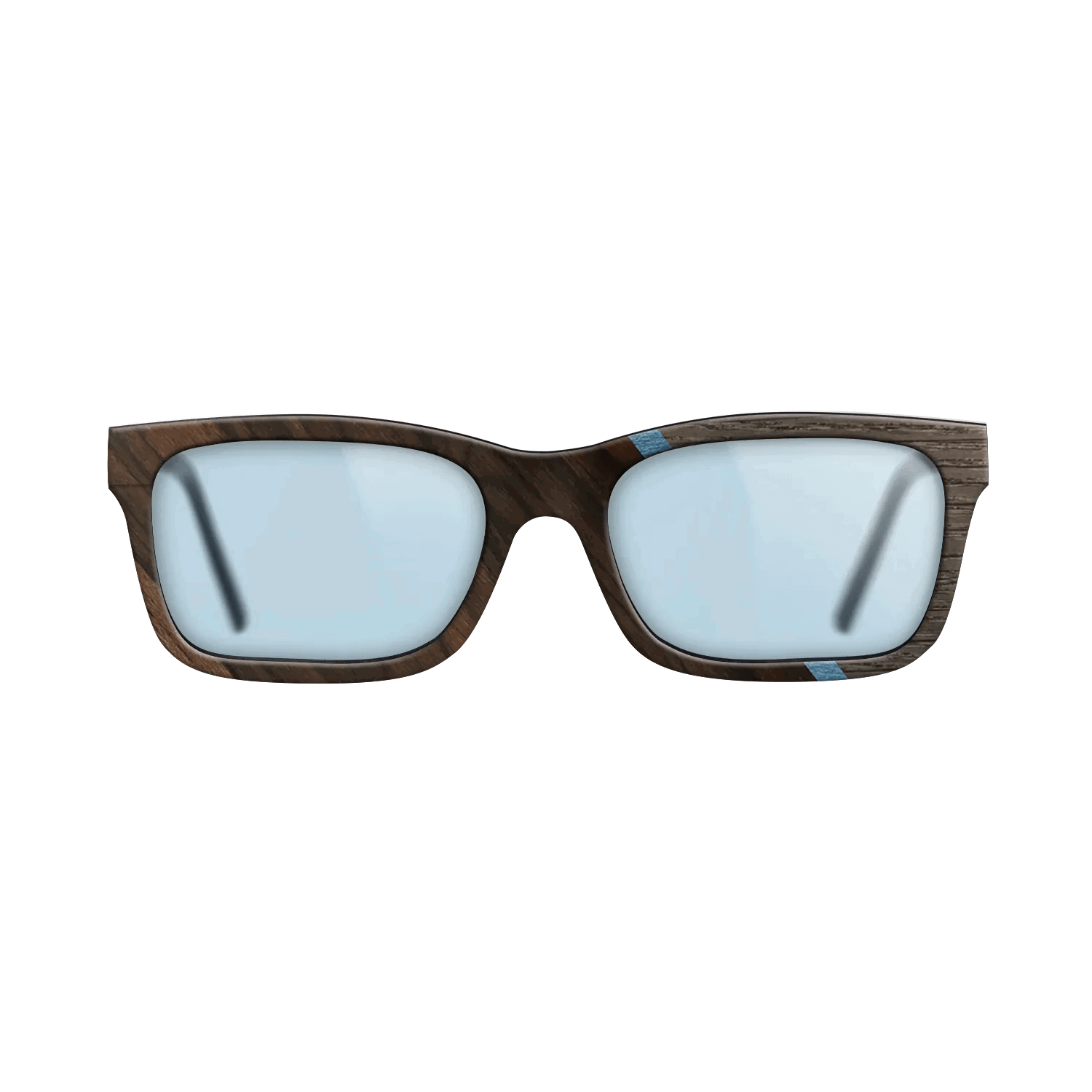 Fumed Oak,Ziricote Dark Quartered,Poplar Dyed: Blue Denim,Royal White Ebony: Angle Cut - The Sage - Rectangle - 740 - SIRIS wood optic