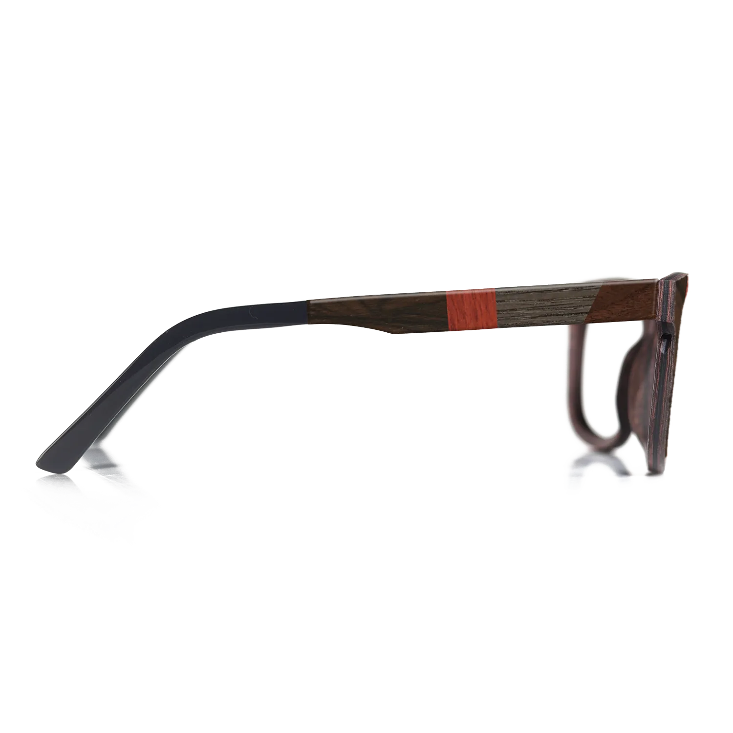 Fumed Oak,Ziricote Dark Quartered,Poplar Dyed: Red,Kingwood: Fractal - The Hero - Square - 1373 - SIRIS wood optic