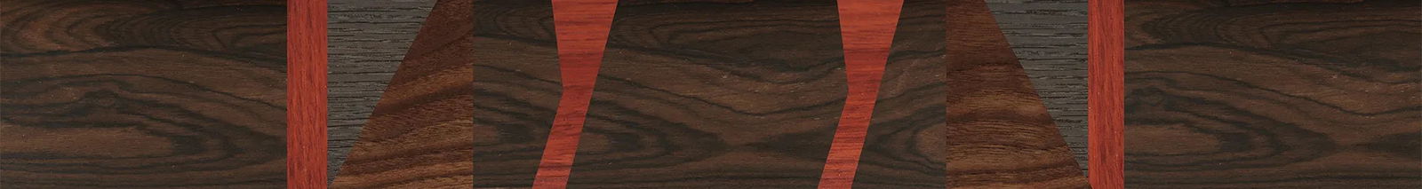 Fumed Oak,Ziricote Dark Quartered,Poplar Dyed: Red,Kingwood: Fractal - The Hero - Square - 1373 - SIRIS wood optic