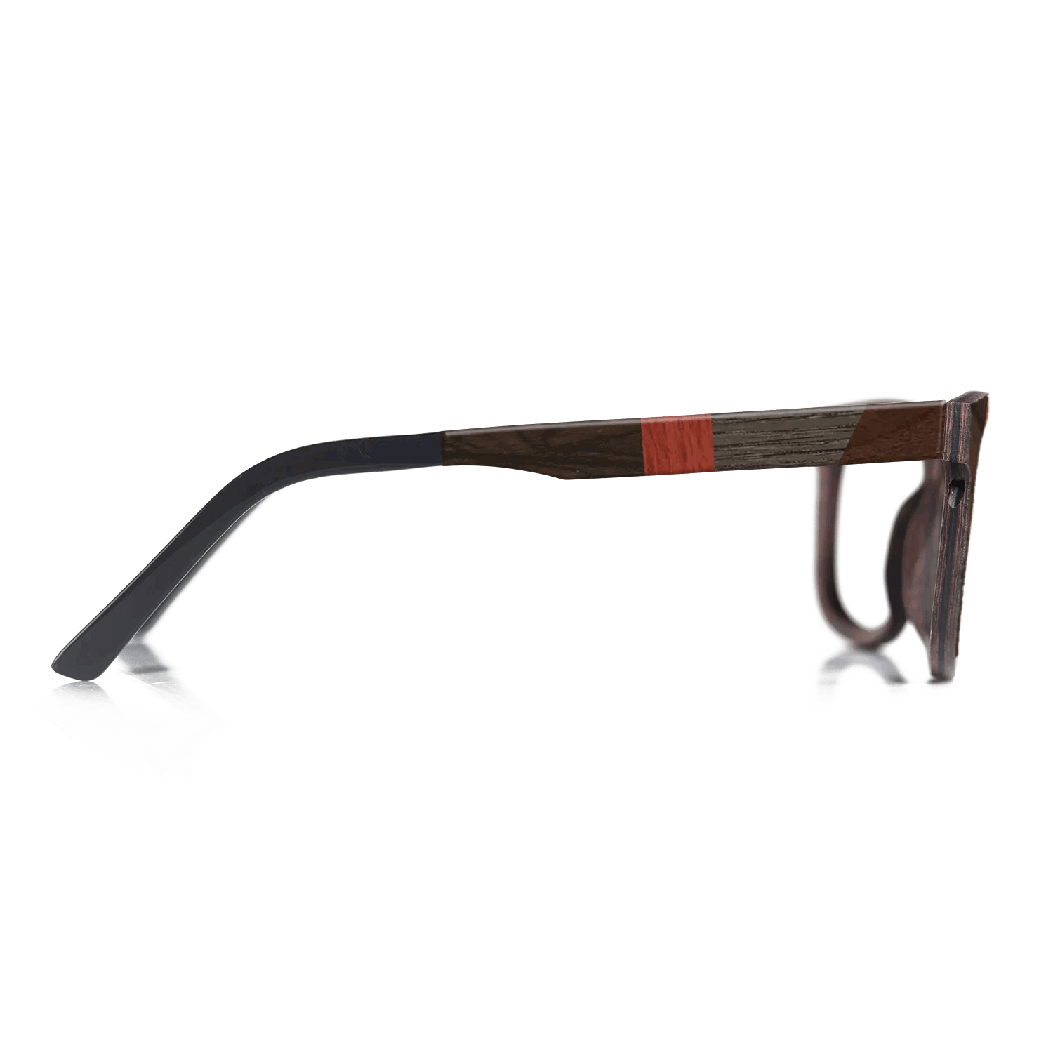 Fumed Oak,Ziricote Dark Quartered,Poplar Dyed: Red,Kingwood: Fractal - The Sage - Rectangle - 1373 - SIRIS wood optic