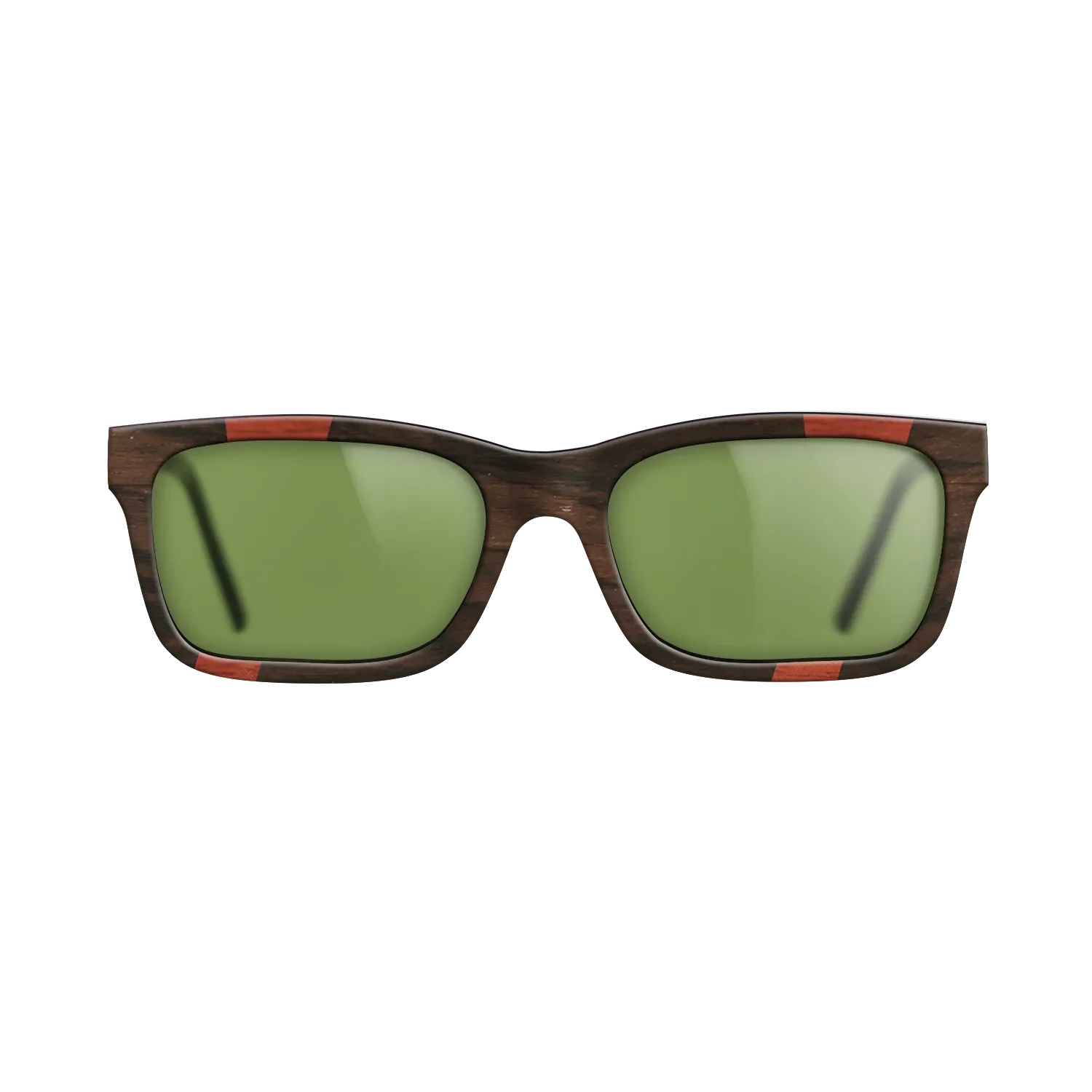 Fumed Oak,Ziricote Dark Quartered,Poplar Dyed: Red,Kingwood: Fractal - The Sage - Rectangle - 1373 - SIRIS wood optic