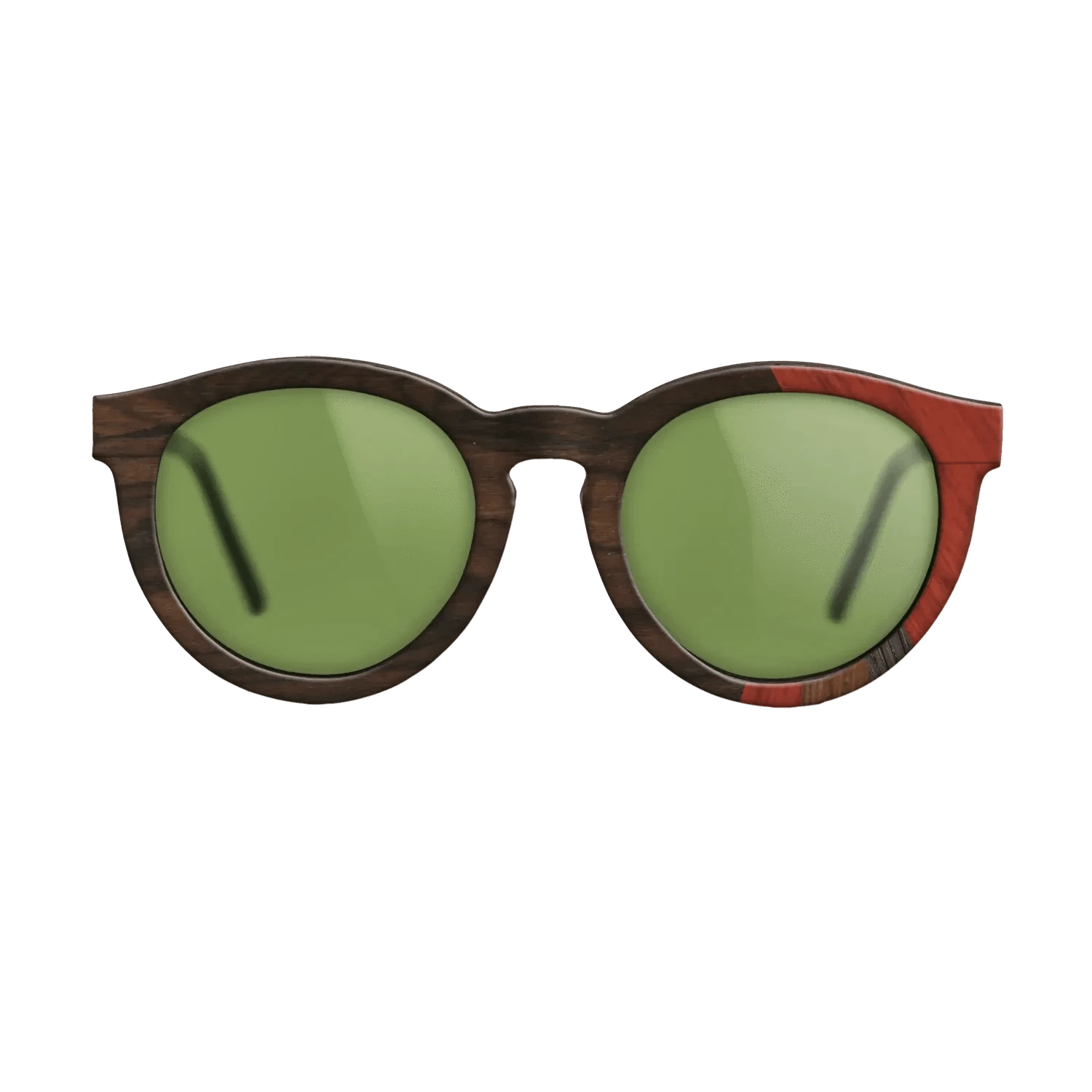 Walnut Claro Light,Fumed Oak,Poplar Dyed: Red,Ziricote Dark Quartered,Walnut Claro Dark: Fractal - The Rebel - Round - SIRIS wood optic