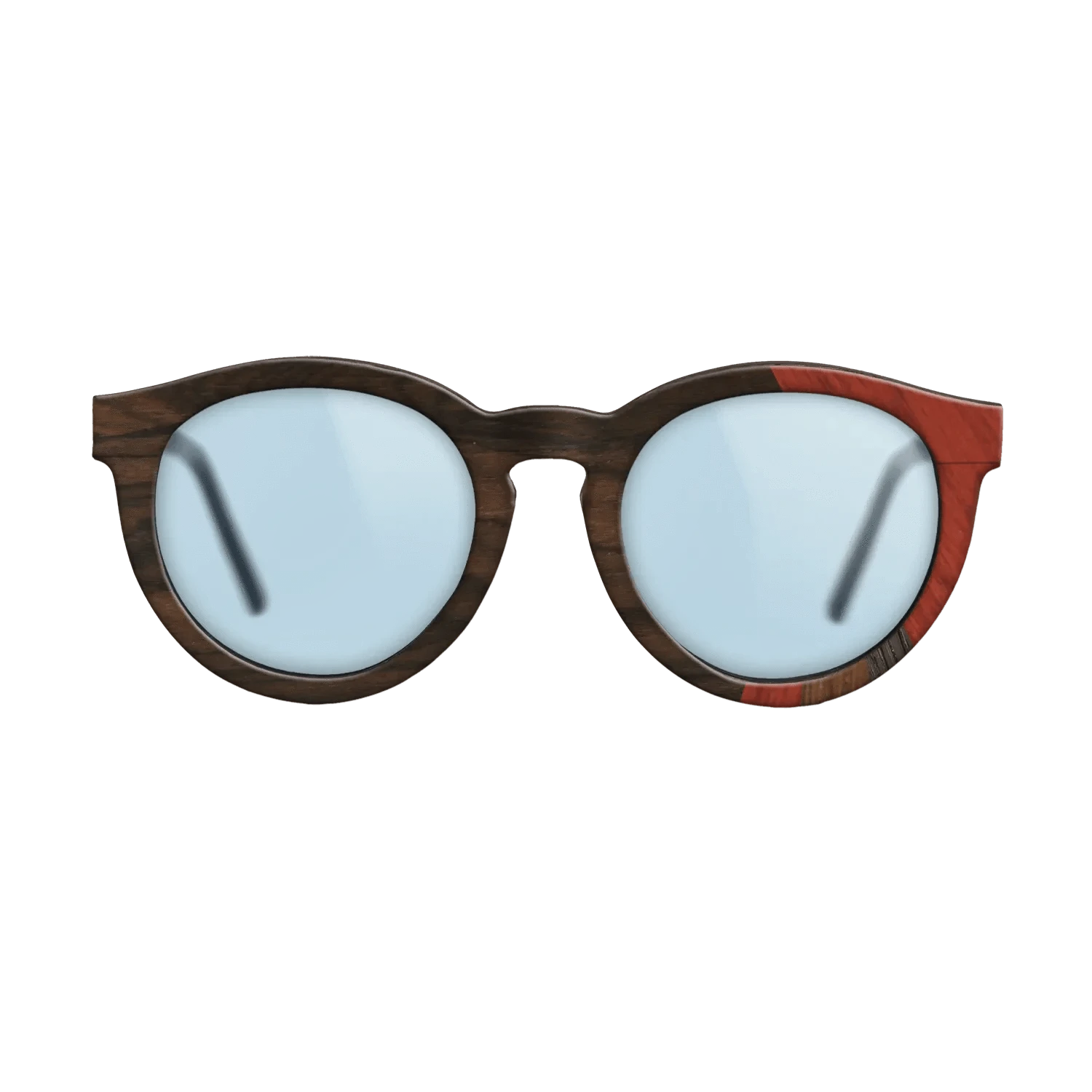 Walnut Claro Light,Fumed Oak,Poplar Dyed: Red,Ziricote Dark Quartered,Walnut Claro Dark: Fractal - The Rebel - Round - SIRIS wood optic