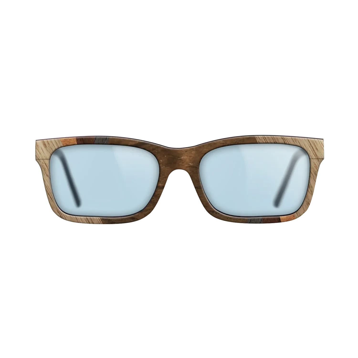 Ziricote Dark Quartered,Walnut: Straight Grain,Koa,Walnut Claro Light: Fractal - The Sage - Rectangle - SIRIS wood optic