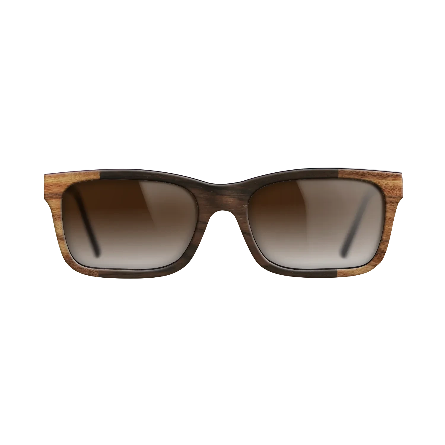 Ziricote Dark Quartered,Santos Rosewood Light: Bauhaus - The Sage - Rectangle - SIRIS wood optic