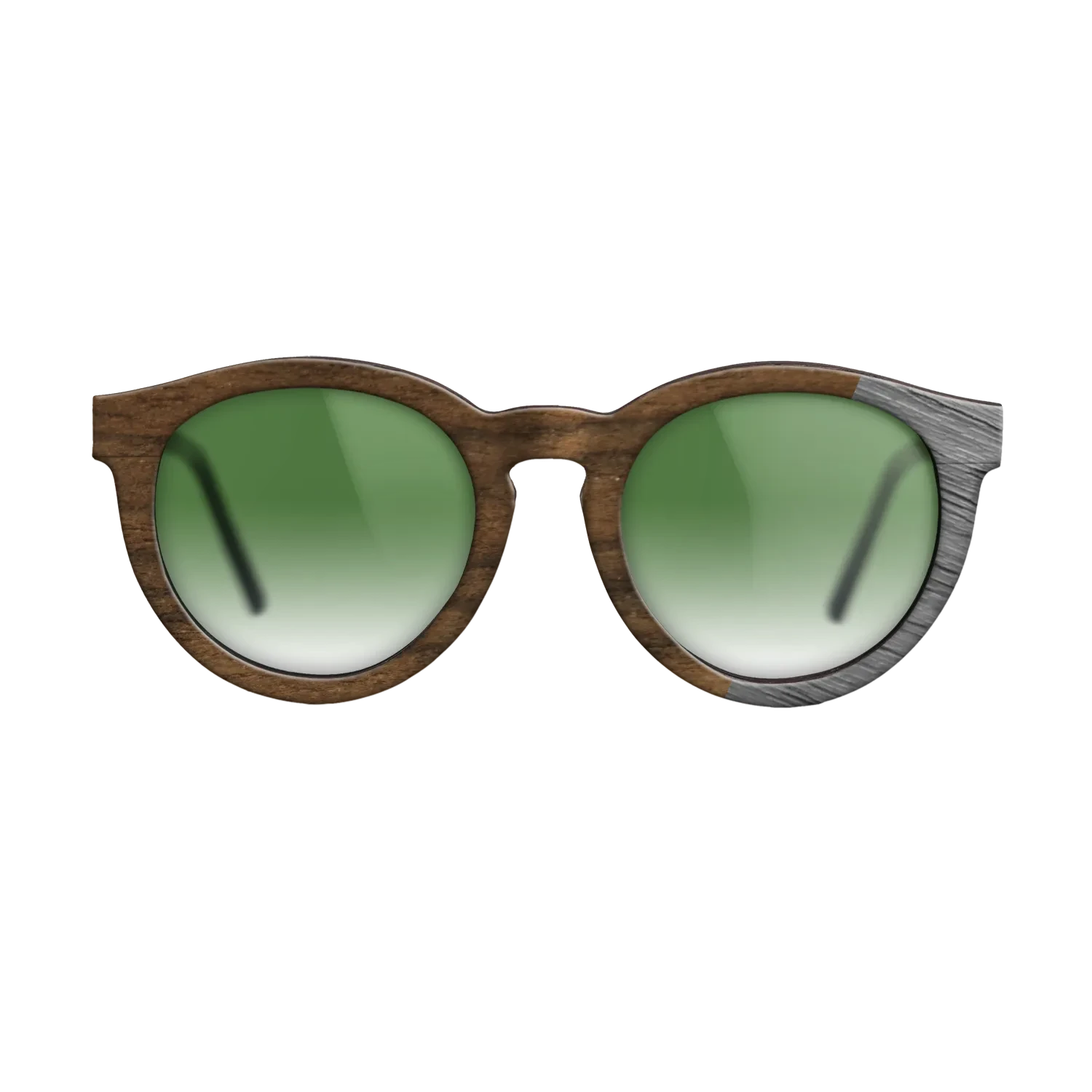 Ziricote Dark Quartered,Poplar Dyed: Grey: Dicut - The Rebel - Round - SIRIS wood optic