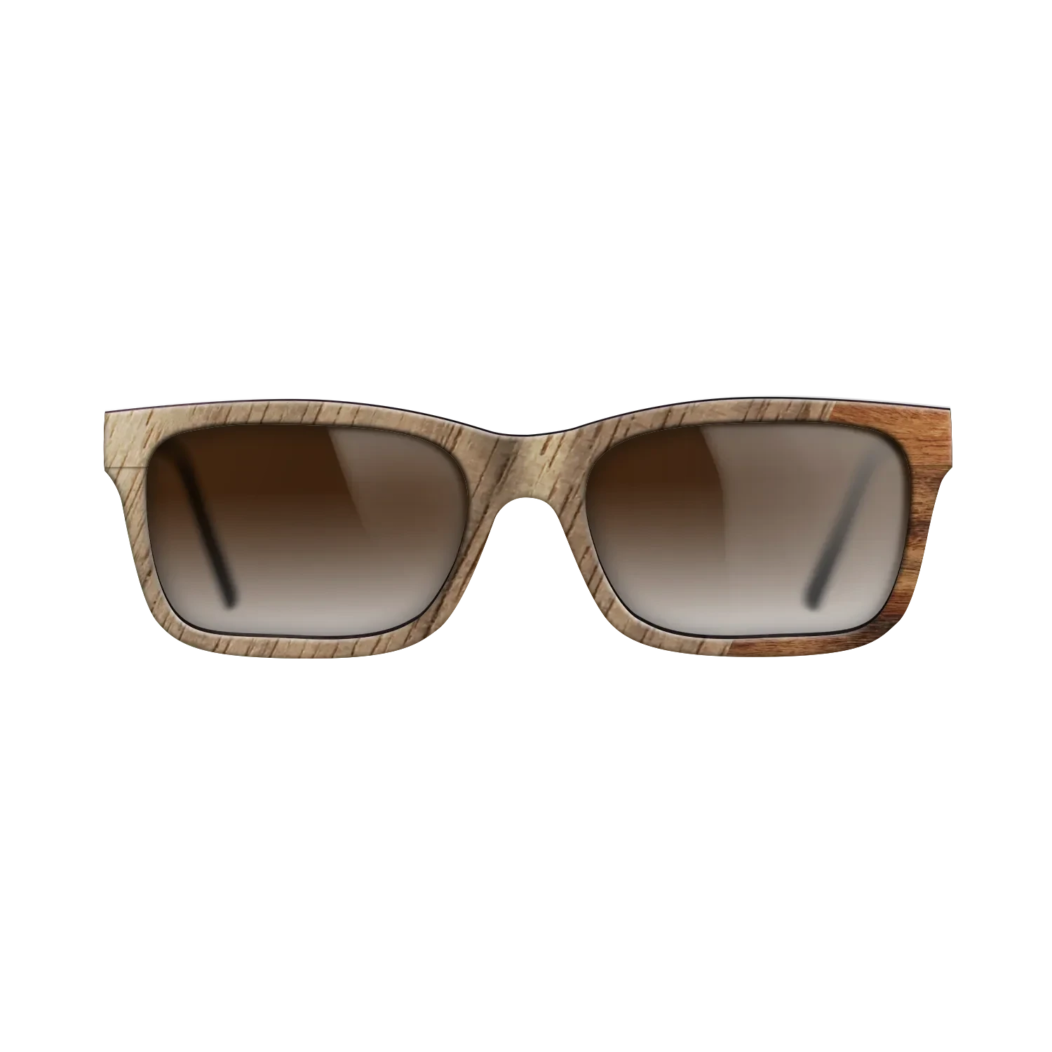 Walnut: Straight Grain,Santos Rosewood Light: Dicut - The Sage - Rectangle - SIRIS wood optic