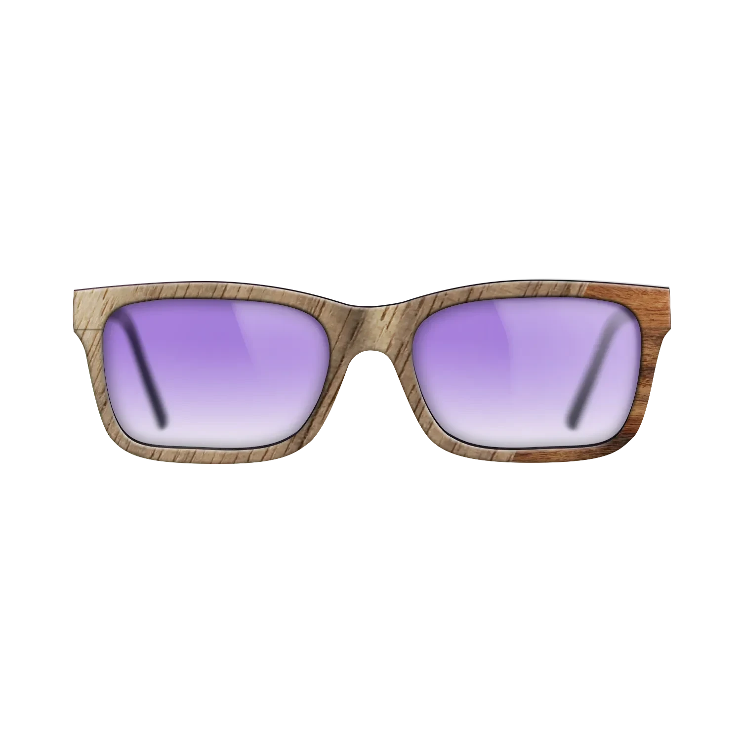 Walnut: Straight Grain,Santos Rosewood Light: Dicut - The Sage - Rectangle - SIRIS wood optic