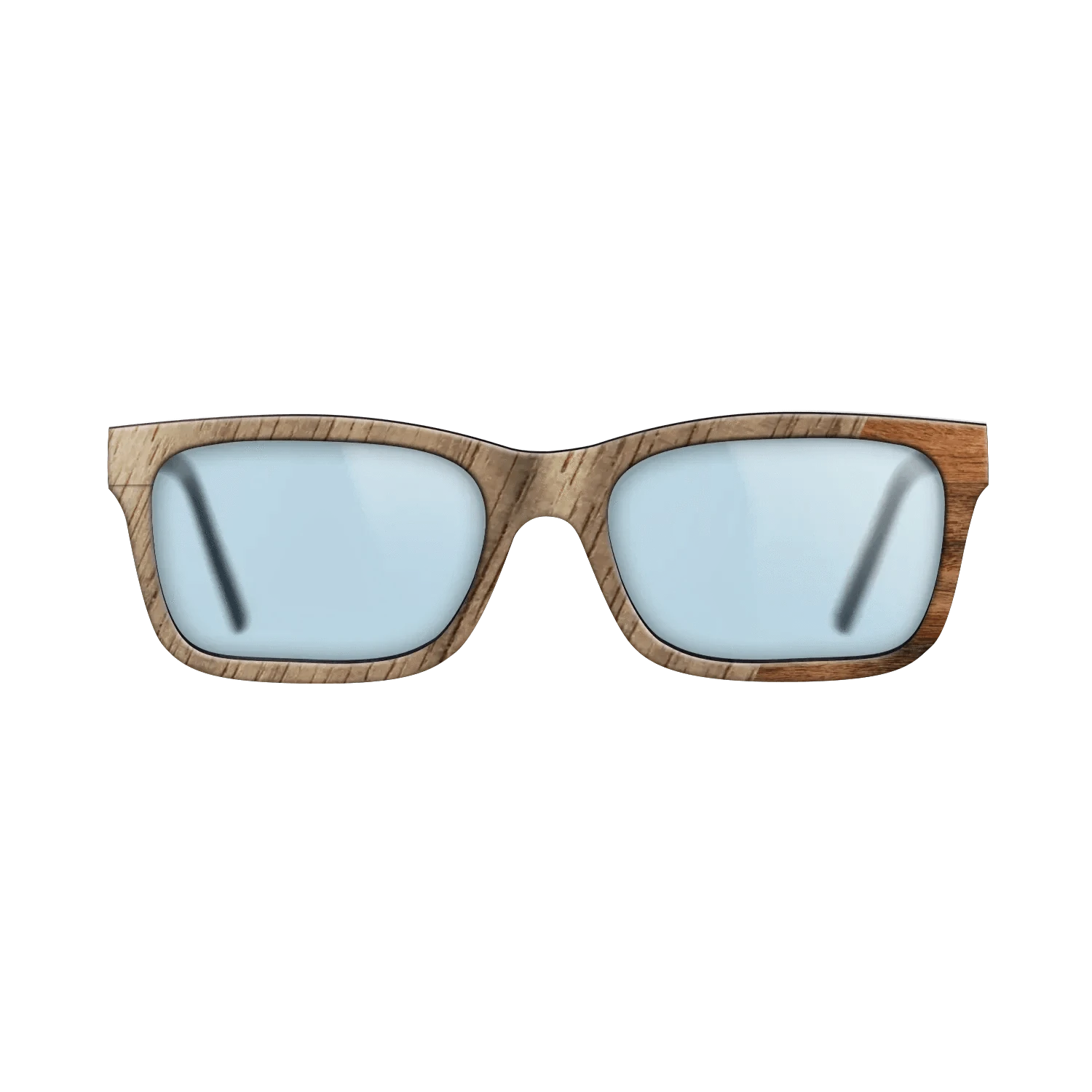 Walnut: Straight Grain,Santos Rosewood Light: Dicut - The Sage - Rectangle - SIRIS wood optic