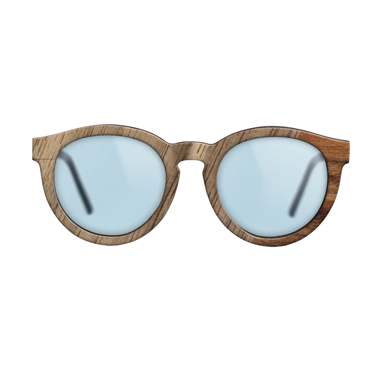 Walnut: Straight Grain,Santos Rosewood Light: Dicut - The Rebel - Round - SIRIS wood optic