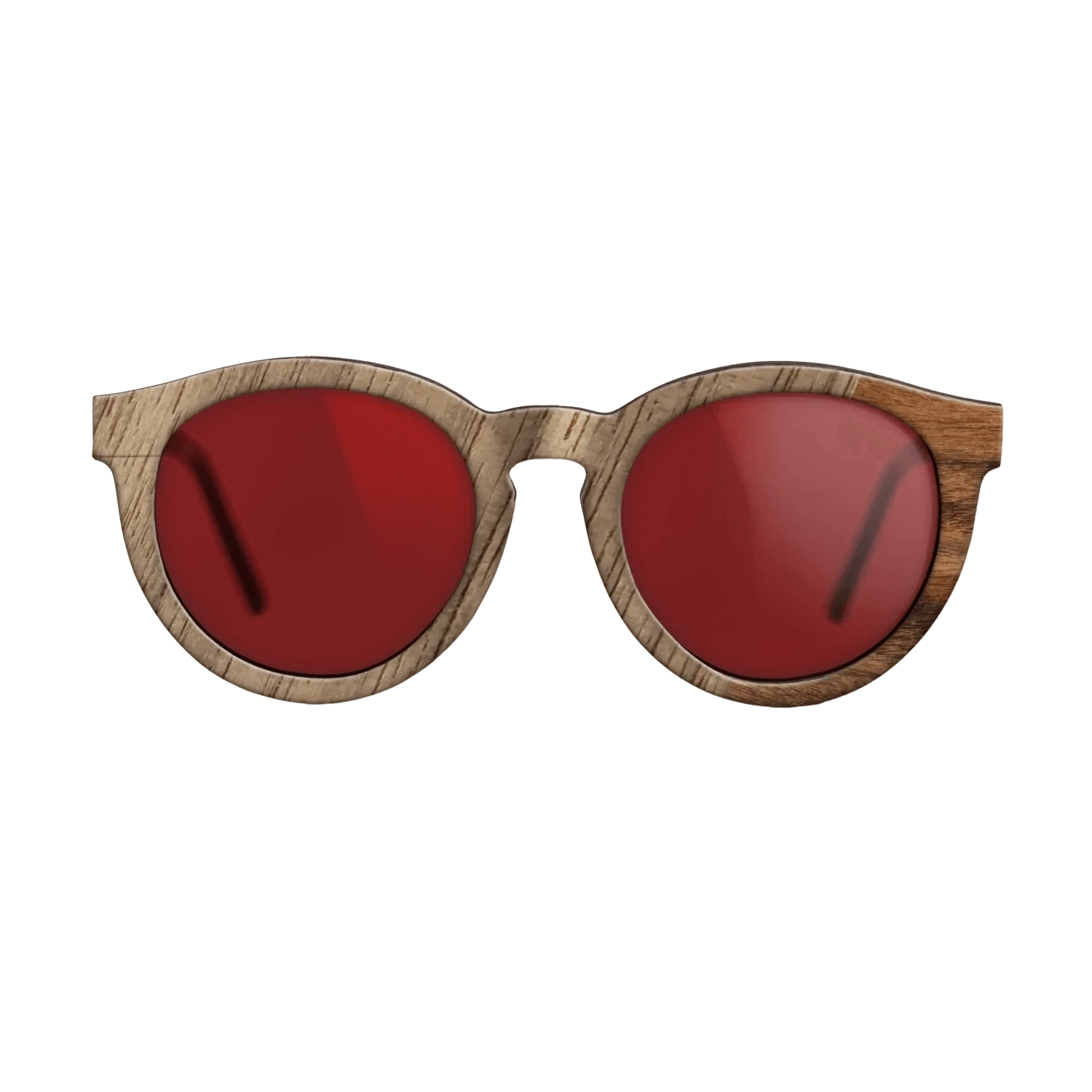Walnut: Straight Grain,Santos Rosewood Light: Dicut - The Rebel - Round - SIRIS wood optic