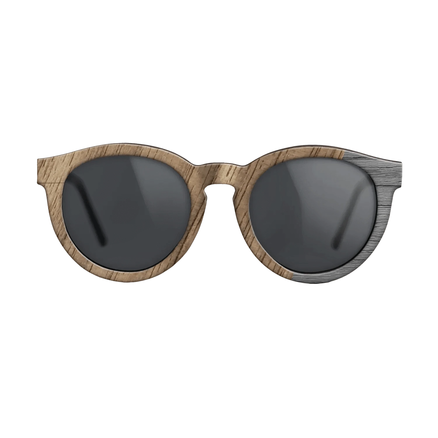 Walnut: Straight Grain,Poplar Dyed: Grey: Dicut - The Rebel - Round - SIRIS wood optic