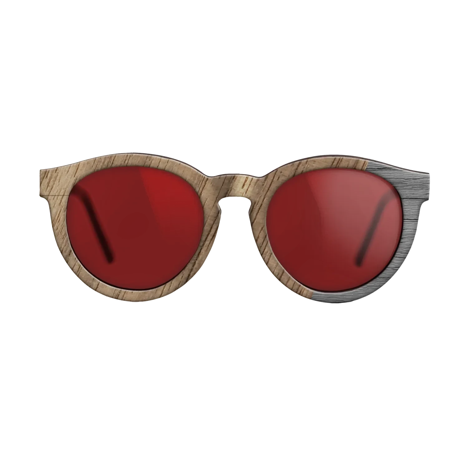 Walnut: Straight Grain,Poplar Dyed: Grey: Dicut - The Rebel - Round - SIRIS wood optic