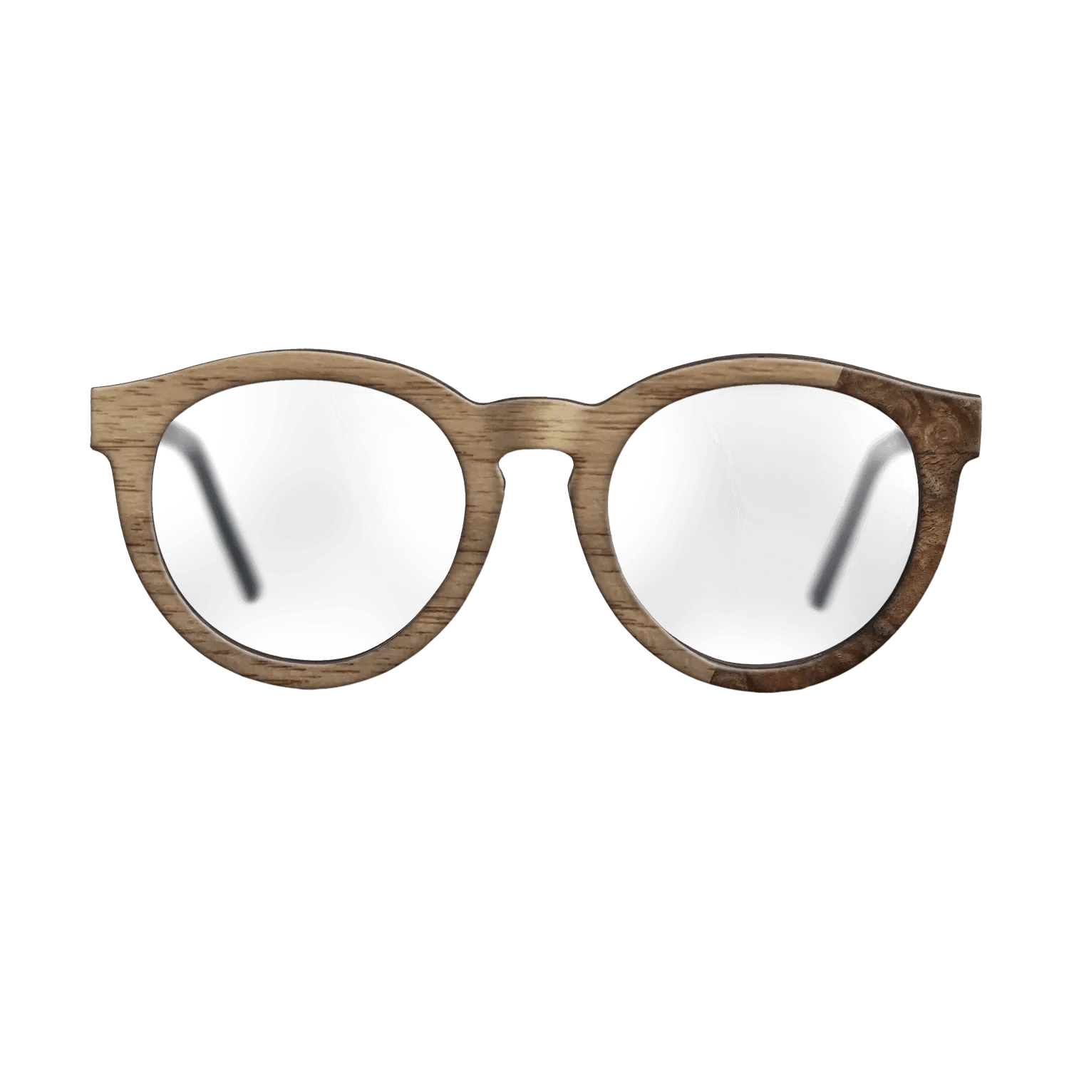 Walnut: Straight Grain,Walnut Burl: Dicut - The Rebel - Round - SIRIS wood optic