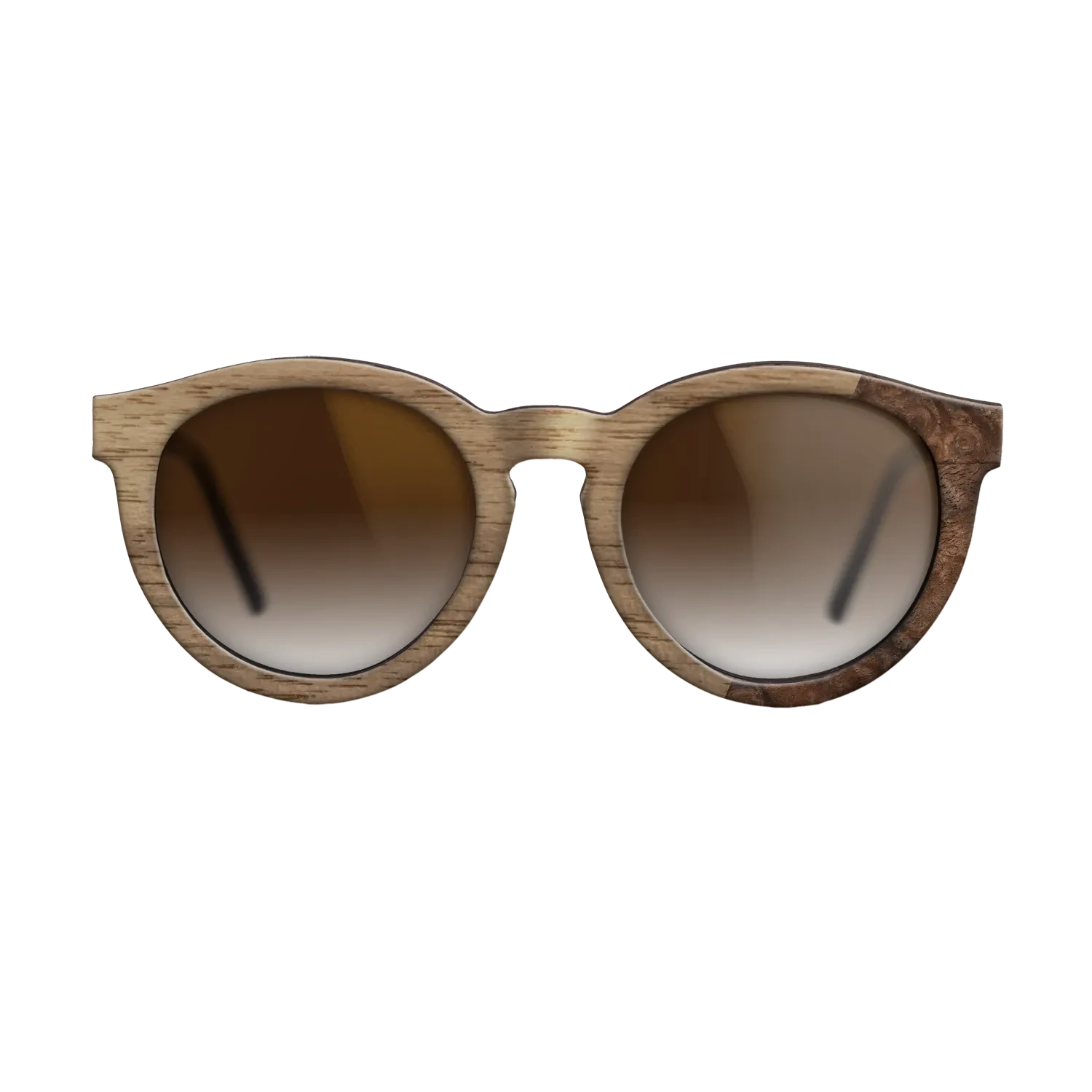 Walnut: Straight Grain,Walnut Burl: Dicut - The Rebel - Round - SIRIS wood optic