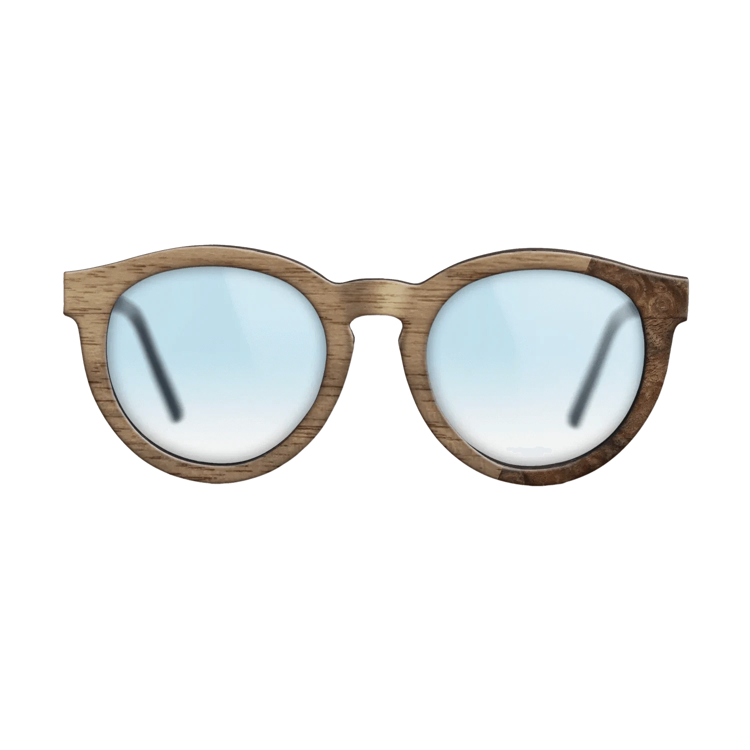 Walnut: Straight Grain,Walnut Burl: Dicut - The Rebel - Round - SIRIS wood optic