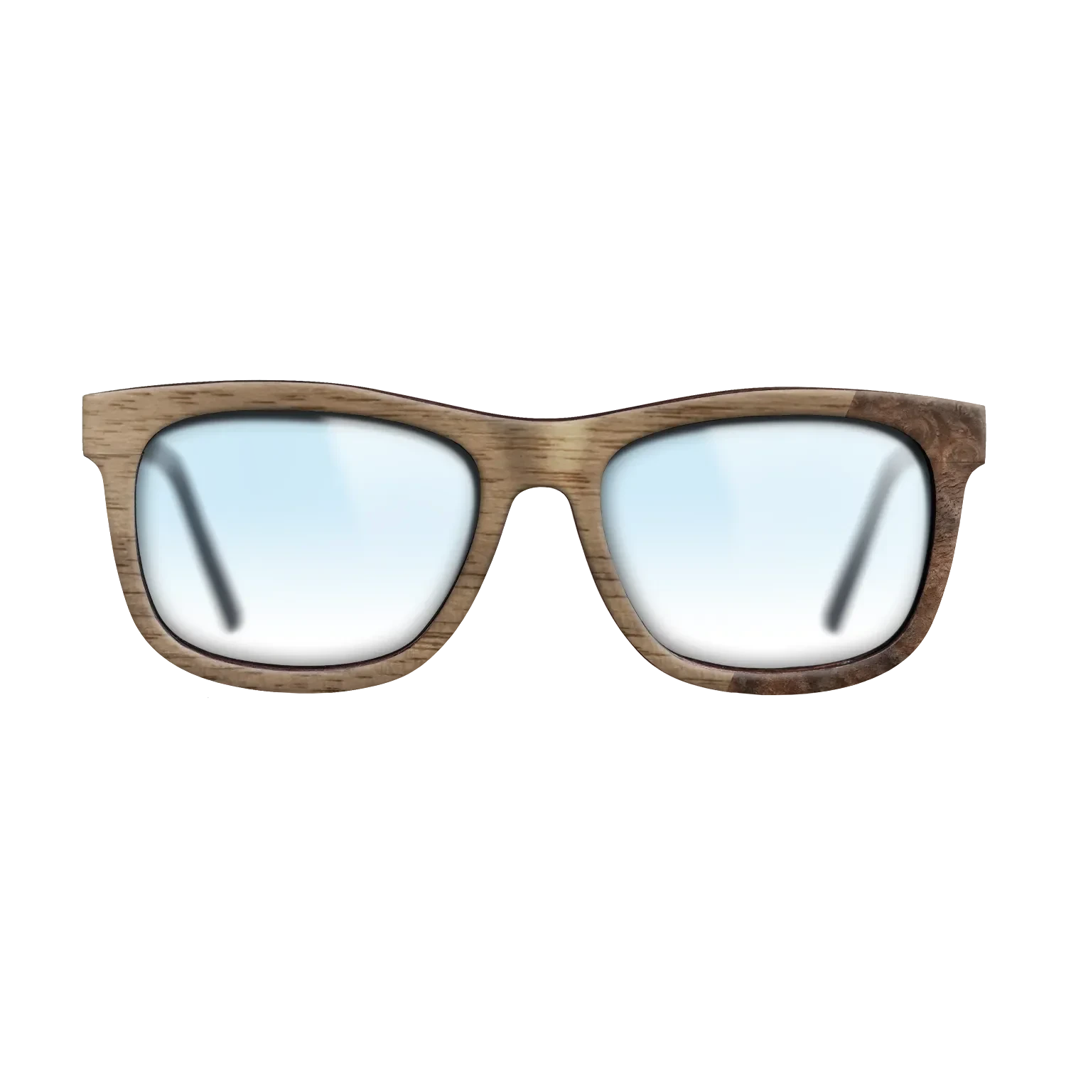Walnut: Straight Grain,Walnut Burl: Dicut - The Hero - Square - SIRIS wood optic