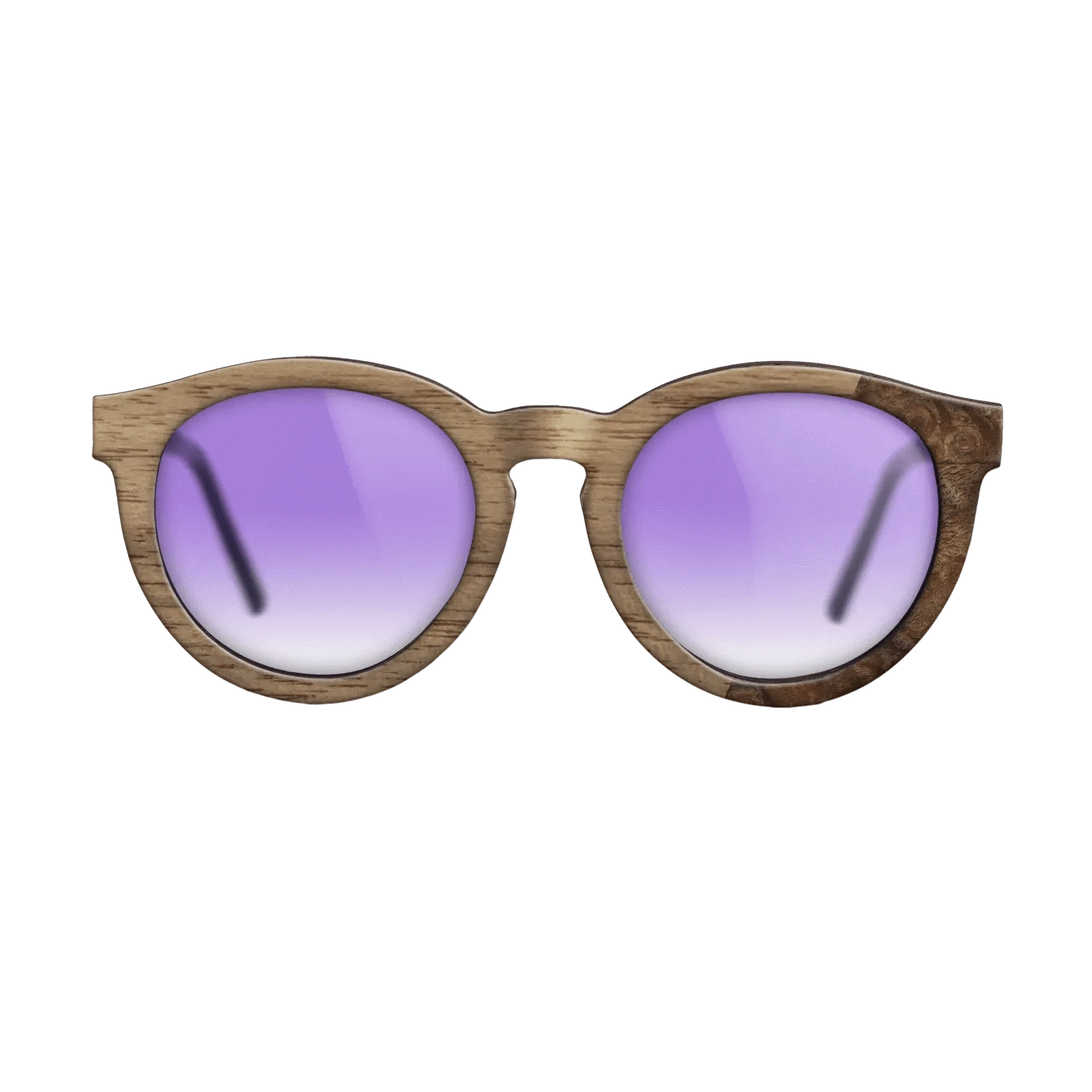 Walnut: Straight Grain,Walnut Burl: Dicut - The Rebel - Round - SIRIS wood optic