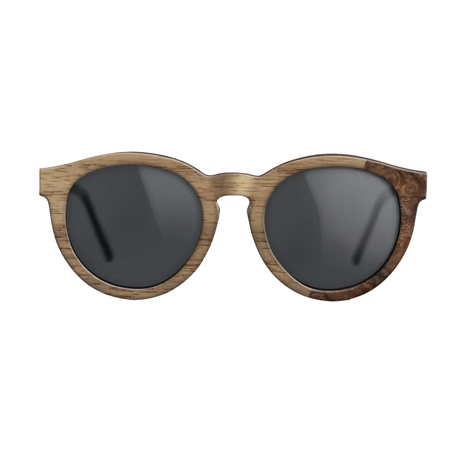Walnut: Straight Grain,Walnut Burl: Dicut - The Rebel - Round - SIRIS wood optic